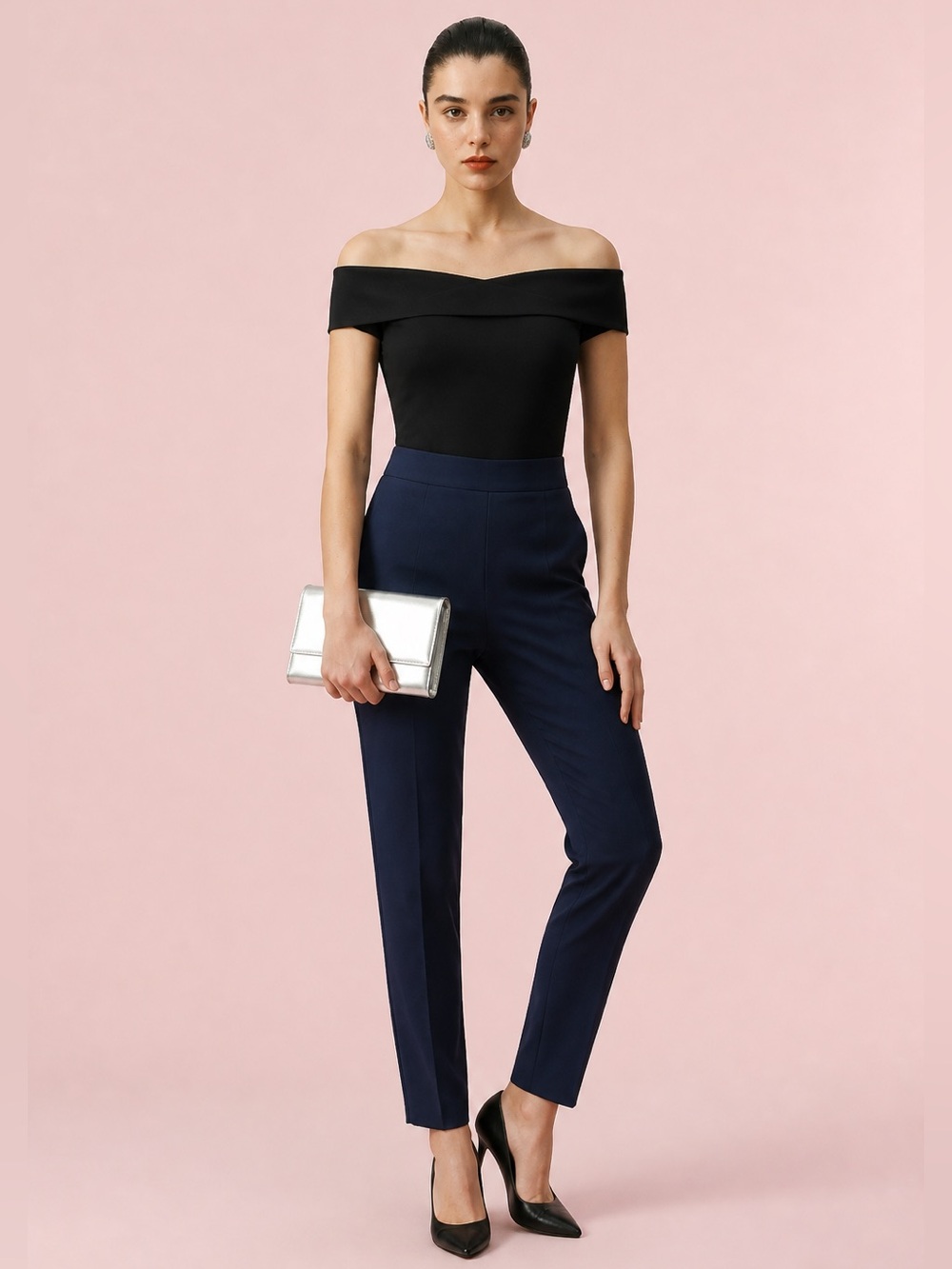 Talbots Navy Heritage Ankle Pant
